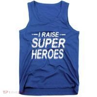 I Raise Super Heroes Proud Super Mom Super Dad Gift Tank Top thumb 0
