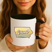 Iowa Retro Sunset Logo Coffee Mug thumb 3