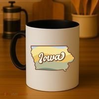 Iowa Retro Sunset Logo Coffee Mug thumb 4