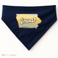 Iowa Retro Sunset Logo USA-Made Doggie Bandana thumb 0
