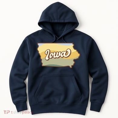 Iowa Retro Sunset Logo Hoodie