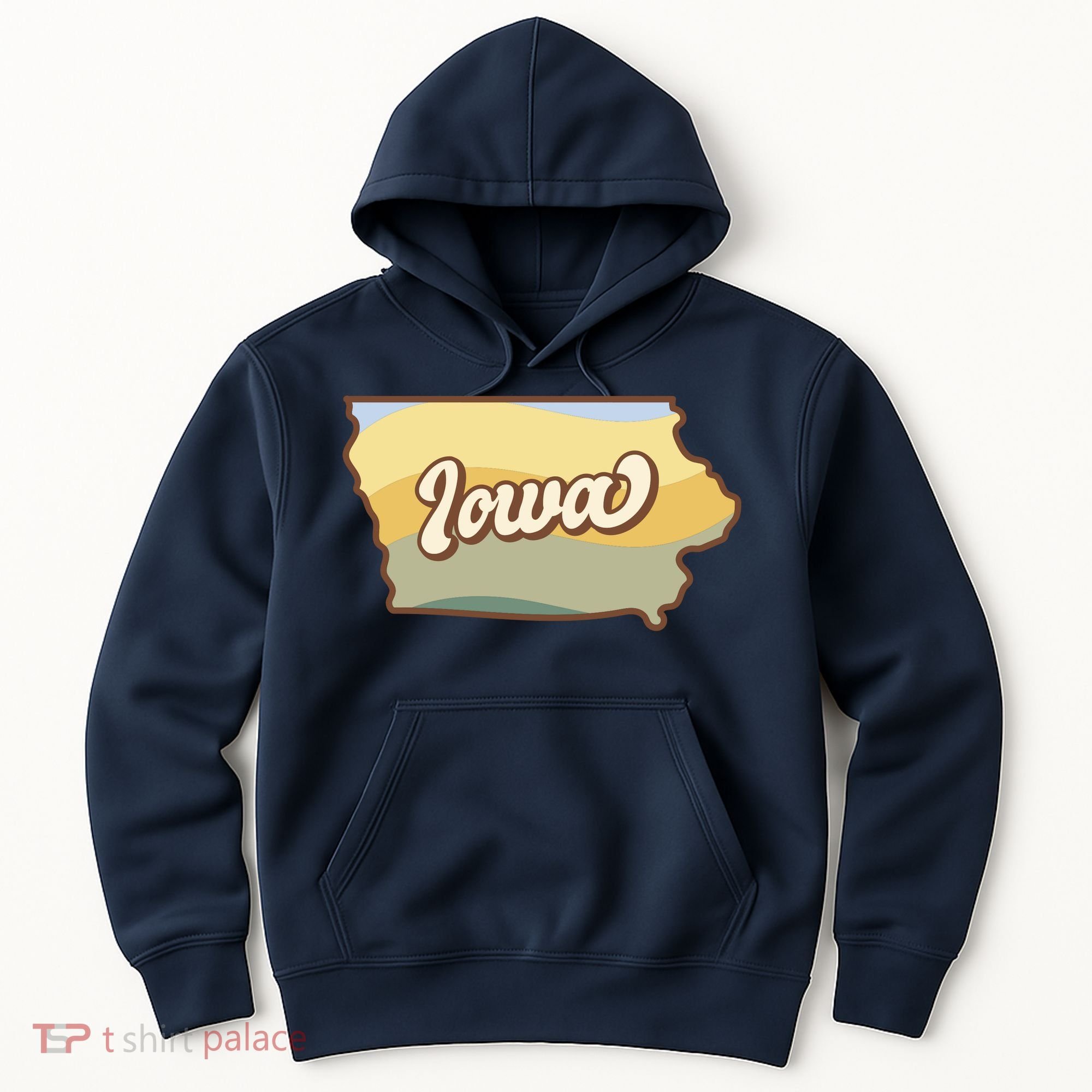 Iowa Retro Sunset Logo Hoodie