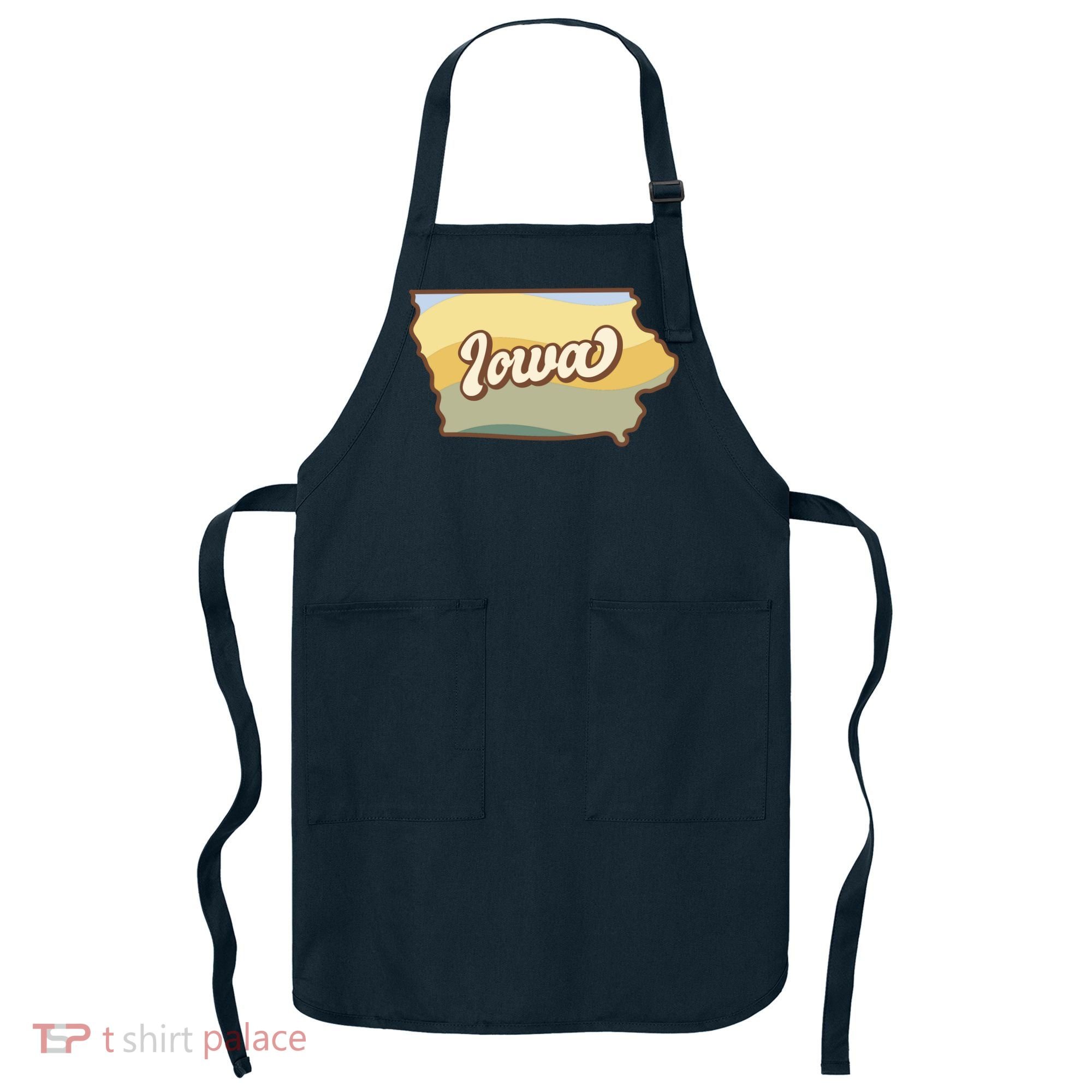Iowa Retro Sunset Logo Apron
