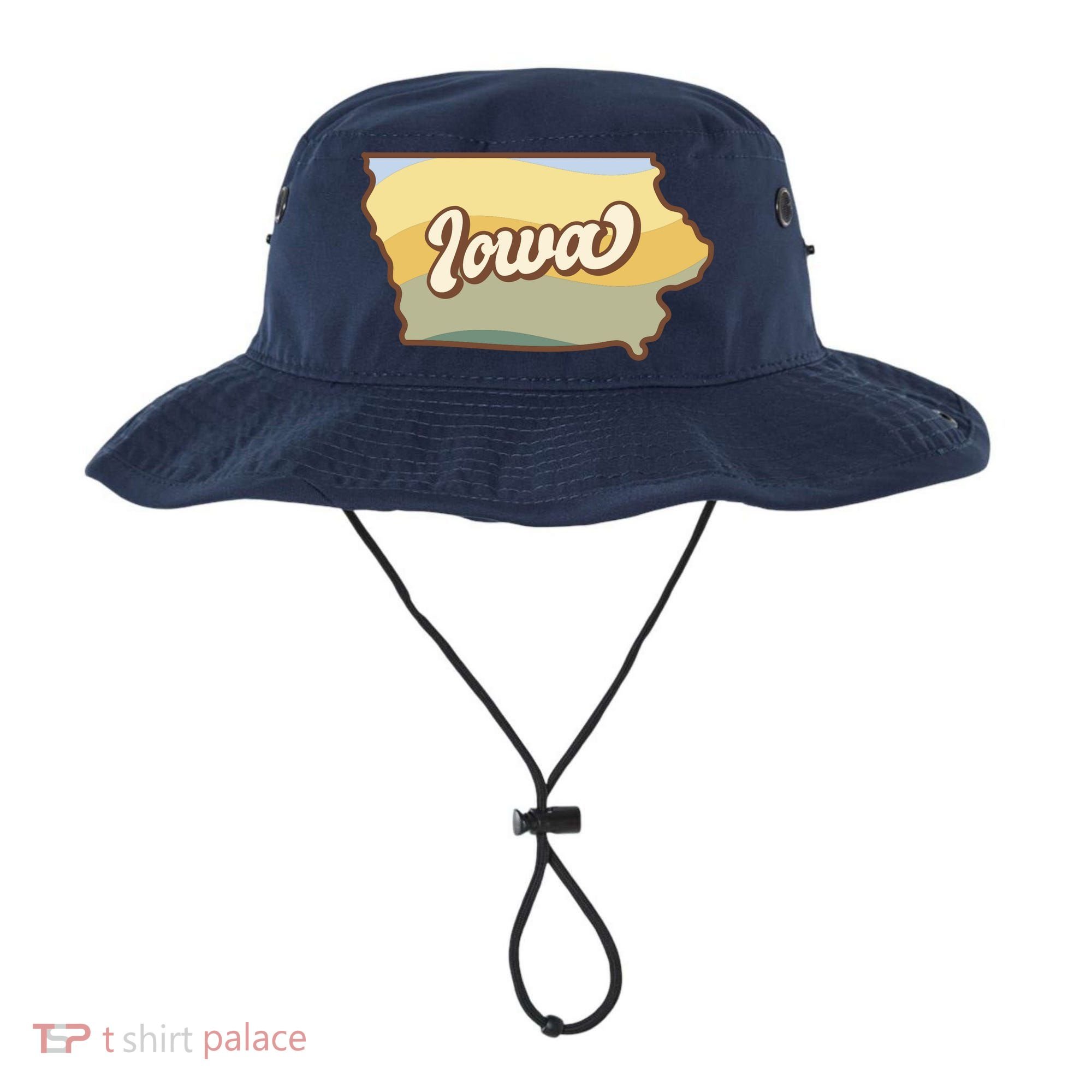 Iowa Retro Sunset Logo Bucket Hat