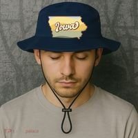 Iowa Retro Sunset Logo Bucket Hat thumb 2