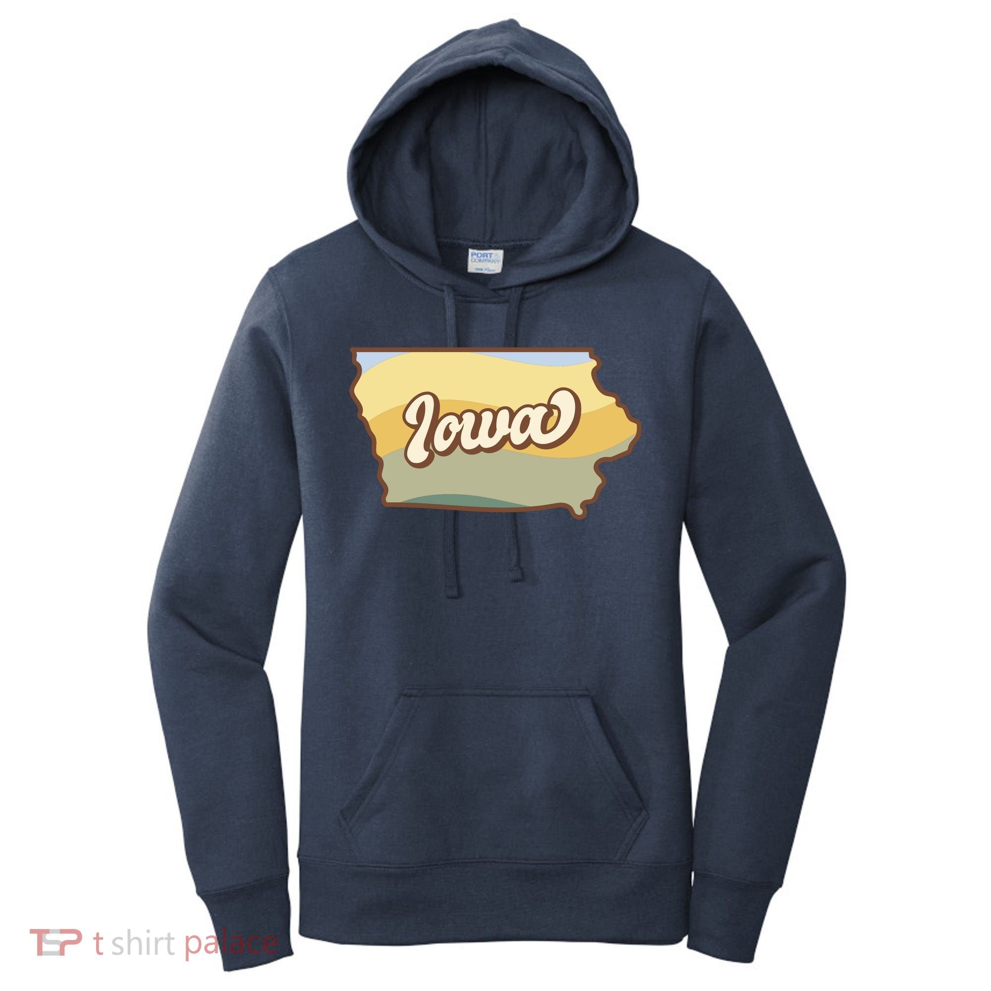 Iowa Retro Sunset Logo Women's Hoodie
