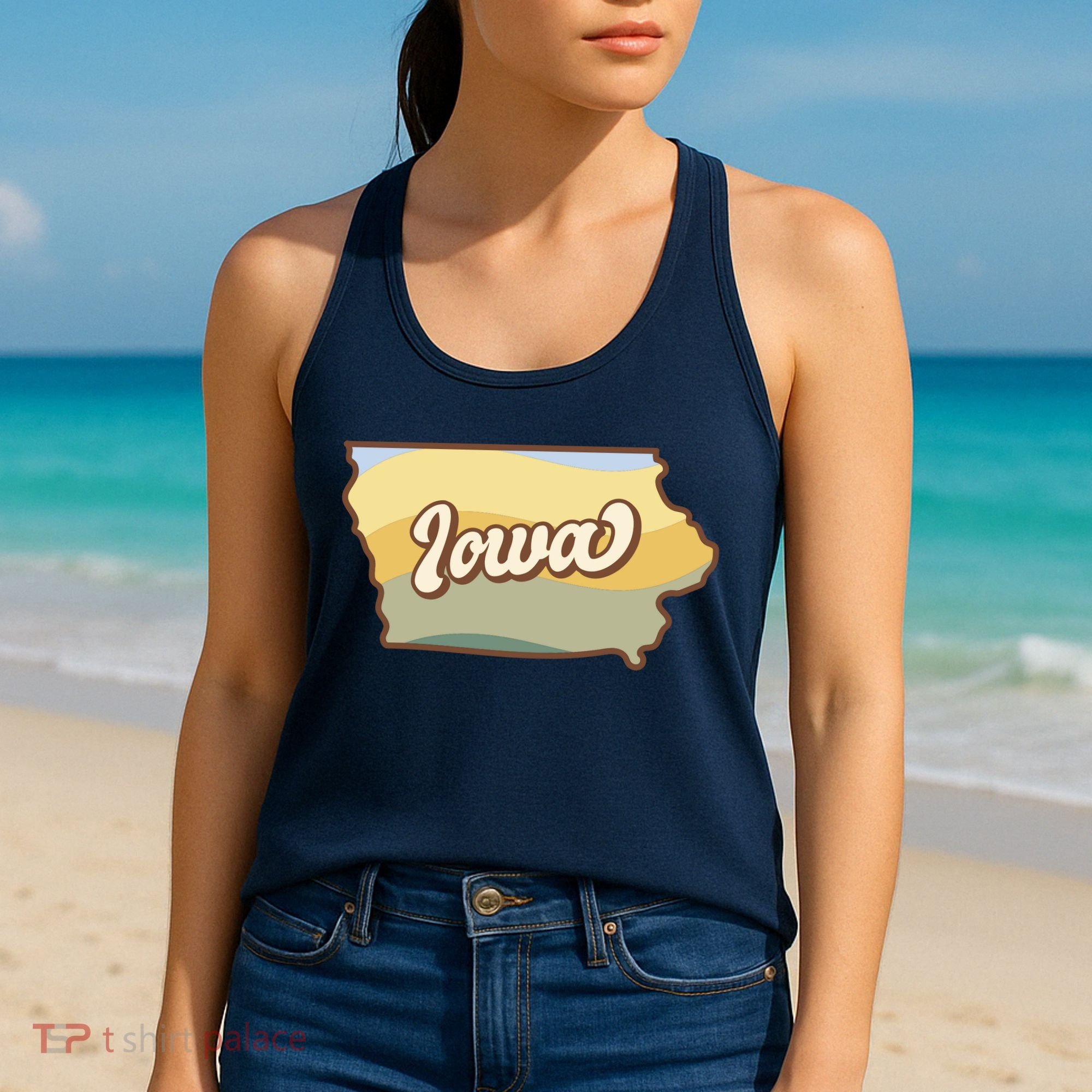 Iowa Retro Sunset Logo Women's Tank Top