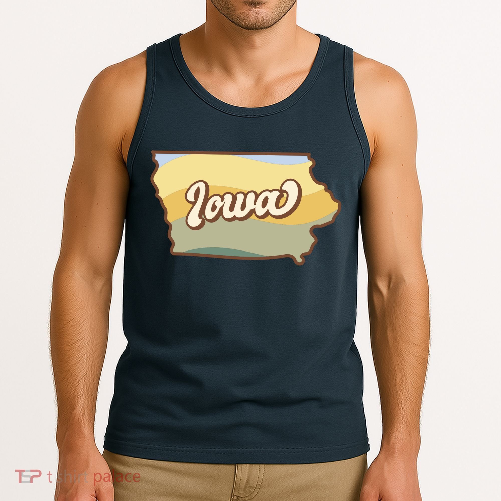 Iowa Retro Sunset Logo Tank Top