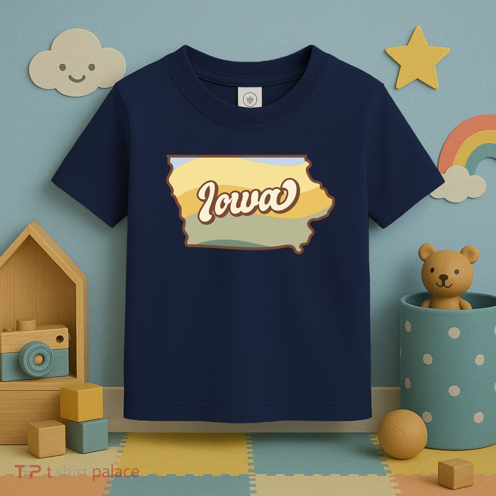 Iowa Retro Sunset Logo Toddler T-Shirt