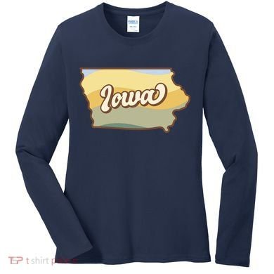 Iowa Retro Sunset Logo Women's Long Sleeve Shirt