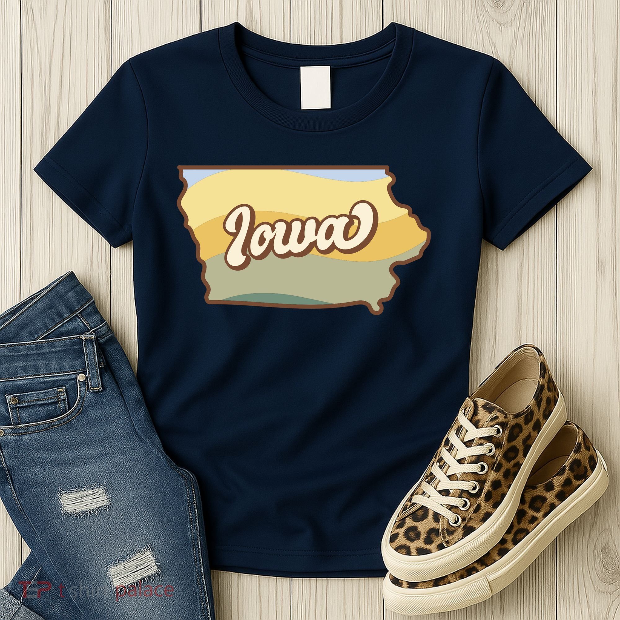Iowa Retro Sunset Logo Women's T-Shirt