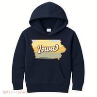 Iowa Retro Sunset Logo Kids Hoodie thumb 0