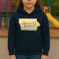 Iowa Retro Sunset Logo Kids Hoodie thumb 3
