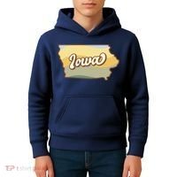 Iowa Retro Sunset Logo Kids Hoodie thumb 4