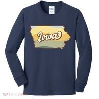 Iowa Retro Sunset Logo Kids Long Sleeve Shirt thumb 0
