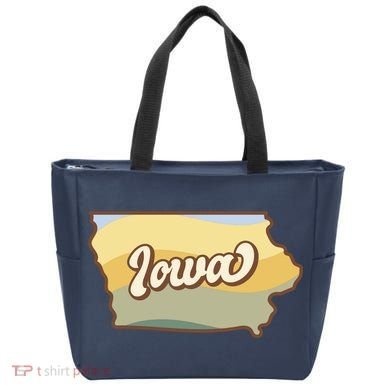 Iowa Retro Sunset Logo Tote Bag
