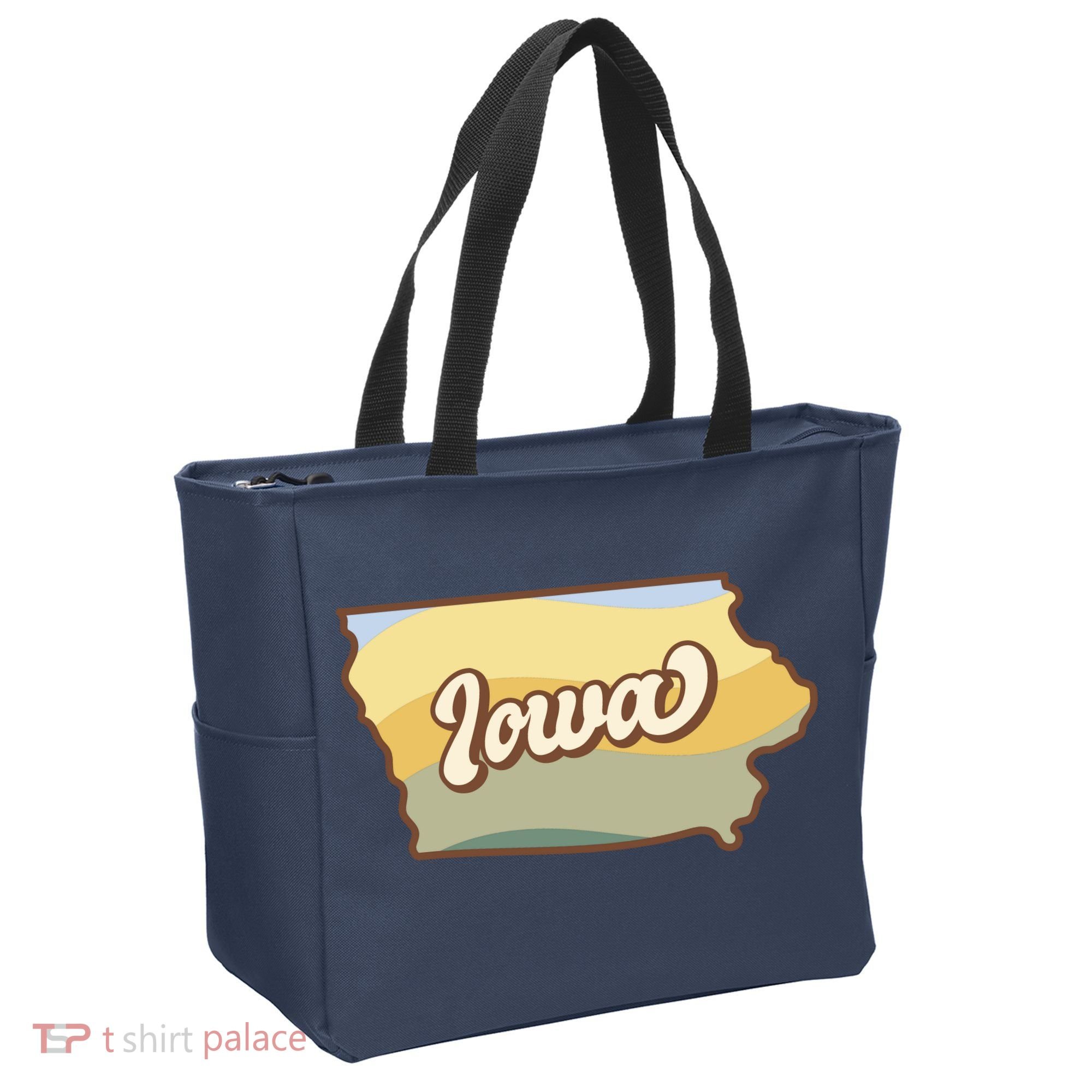 Iowa Retro Sunset Logo Tote Bag