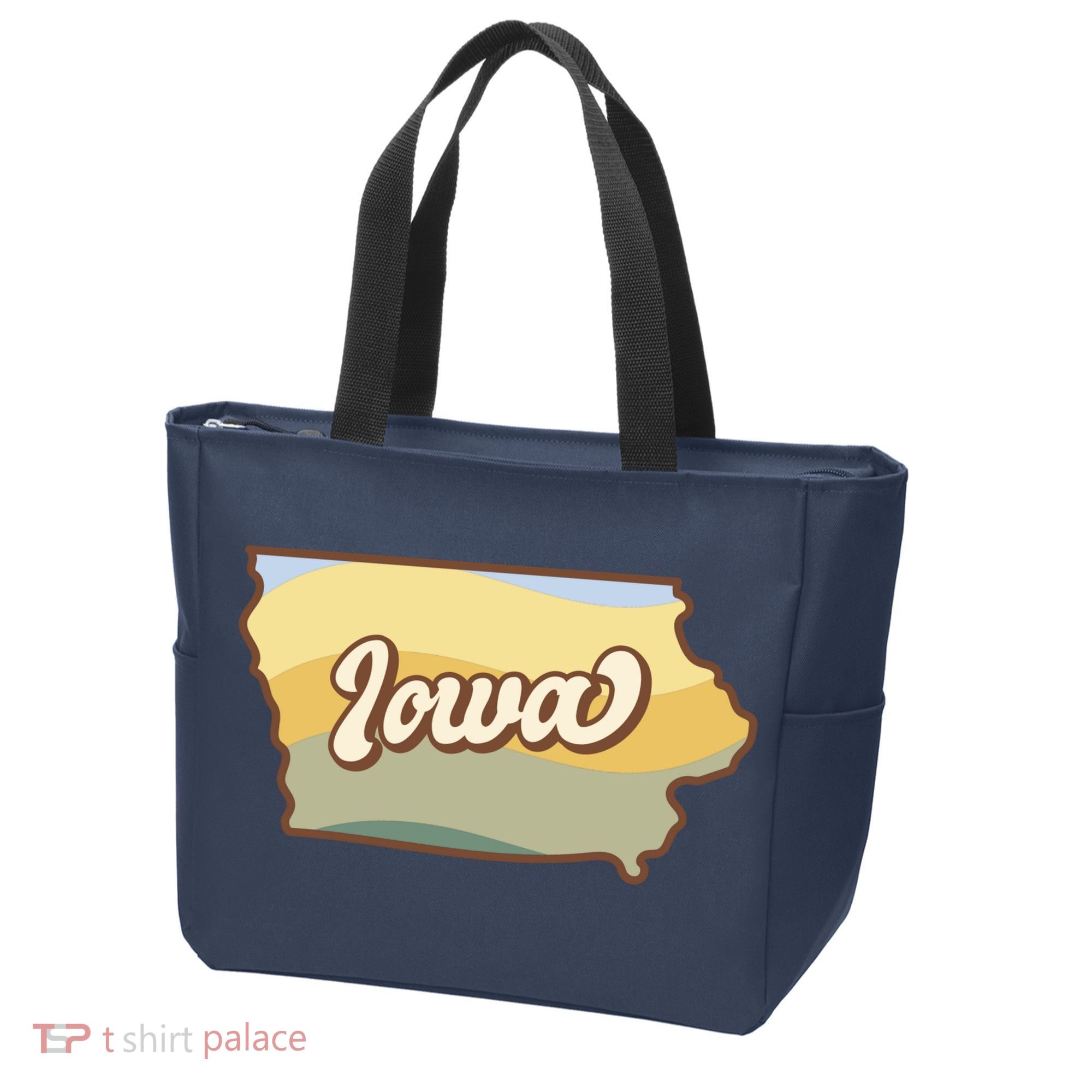 Iowa Retro Sunset Logo Tote Bag