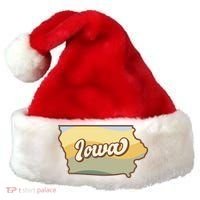 Iowa Retro Sunset Logo Santa Hat thumb 0