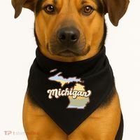 Iowa Retro Sunset Logo USA-Made Doggie Bandana thumb 1