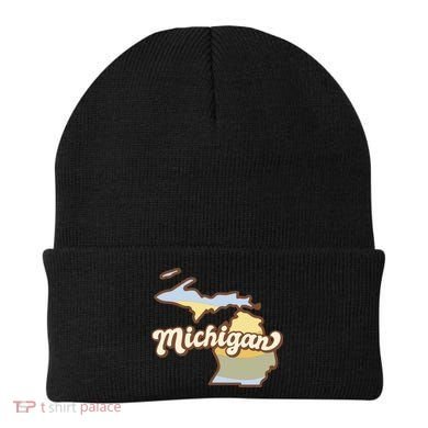 Iowa Retro Sunset Logo Beanie