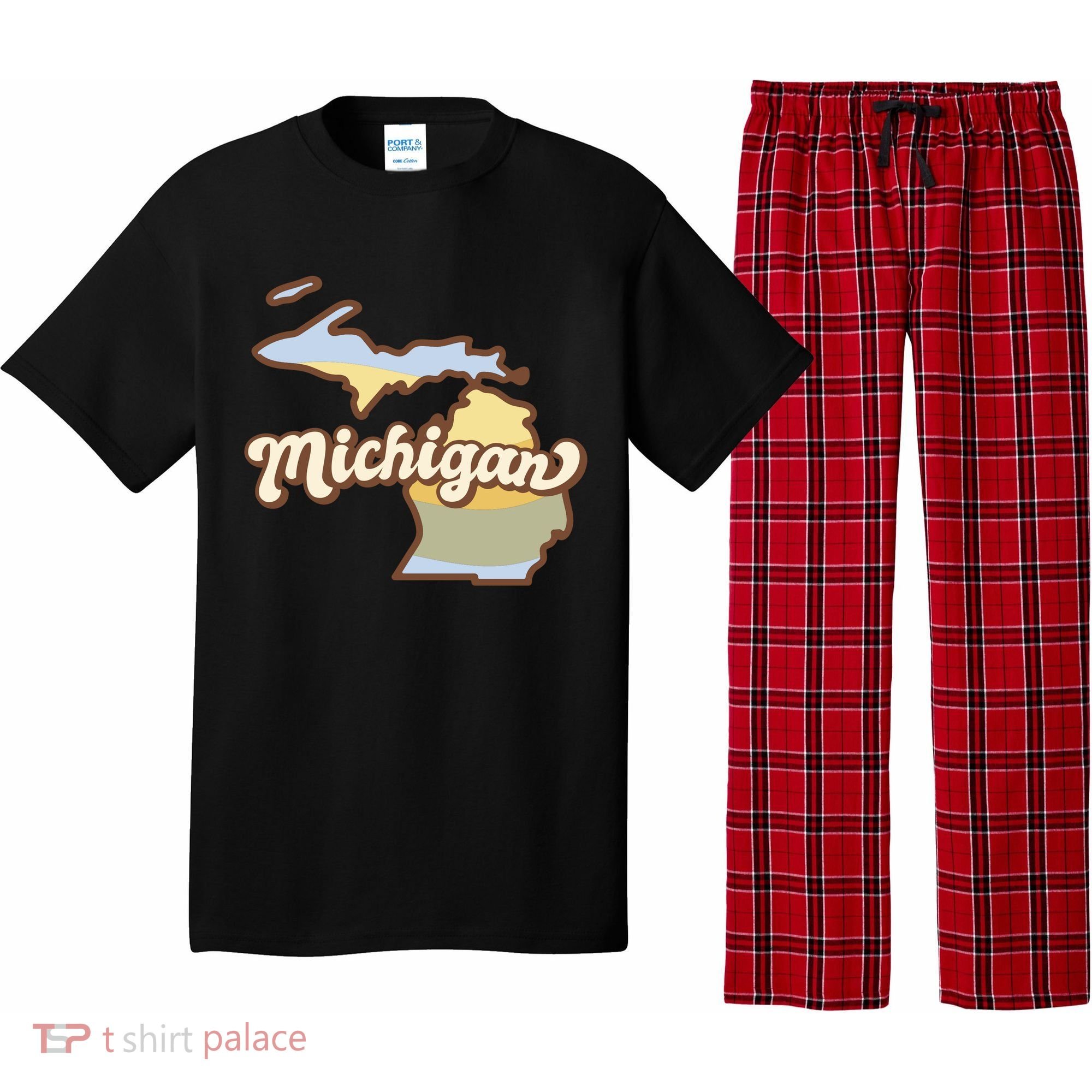 Iowa Retro Sunset Logo Pajama Set