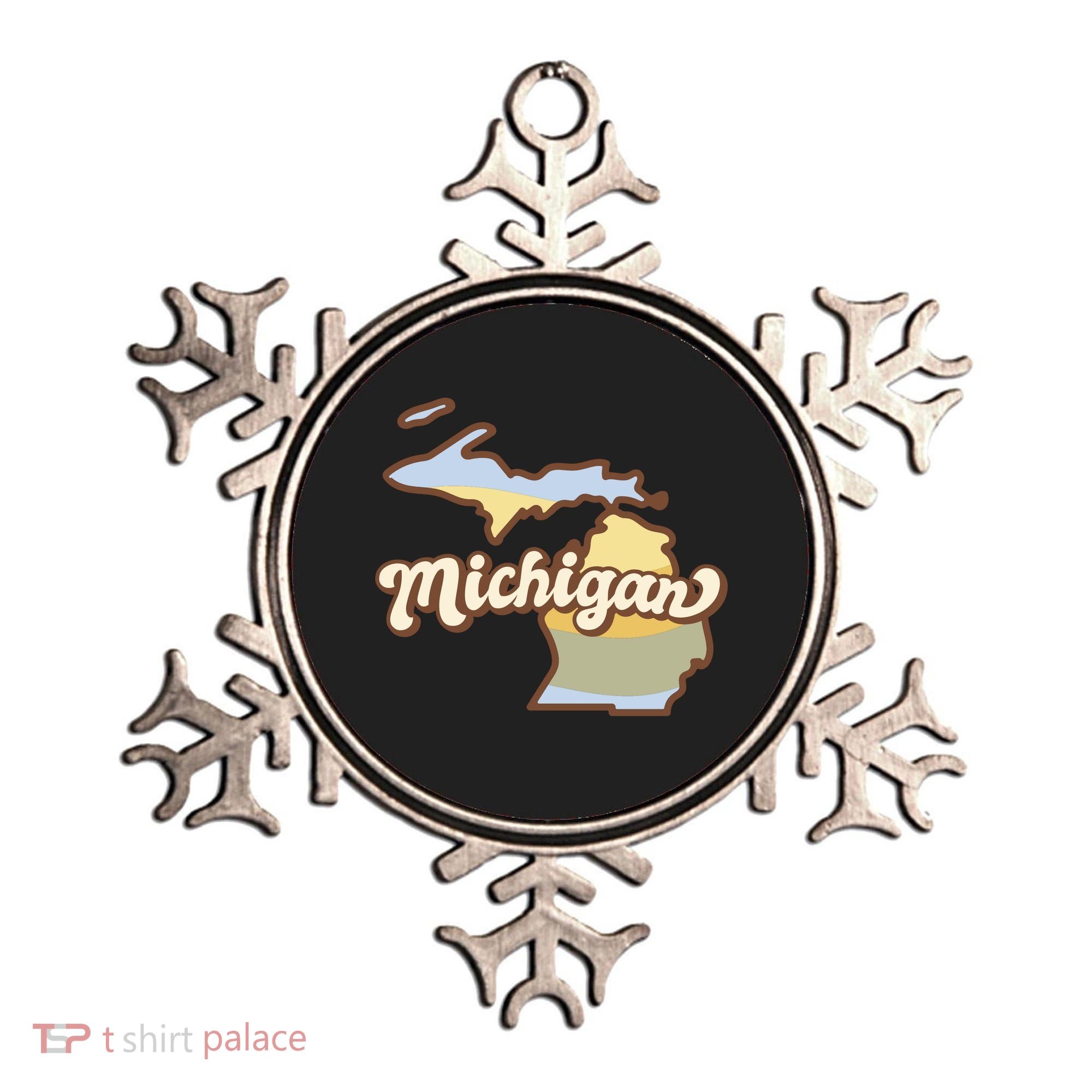 Iowa Retro Sunset Logo Ornament