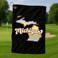Iowa Retro Sunset Logo Golf Towel thumb 1