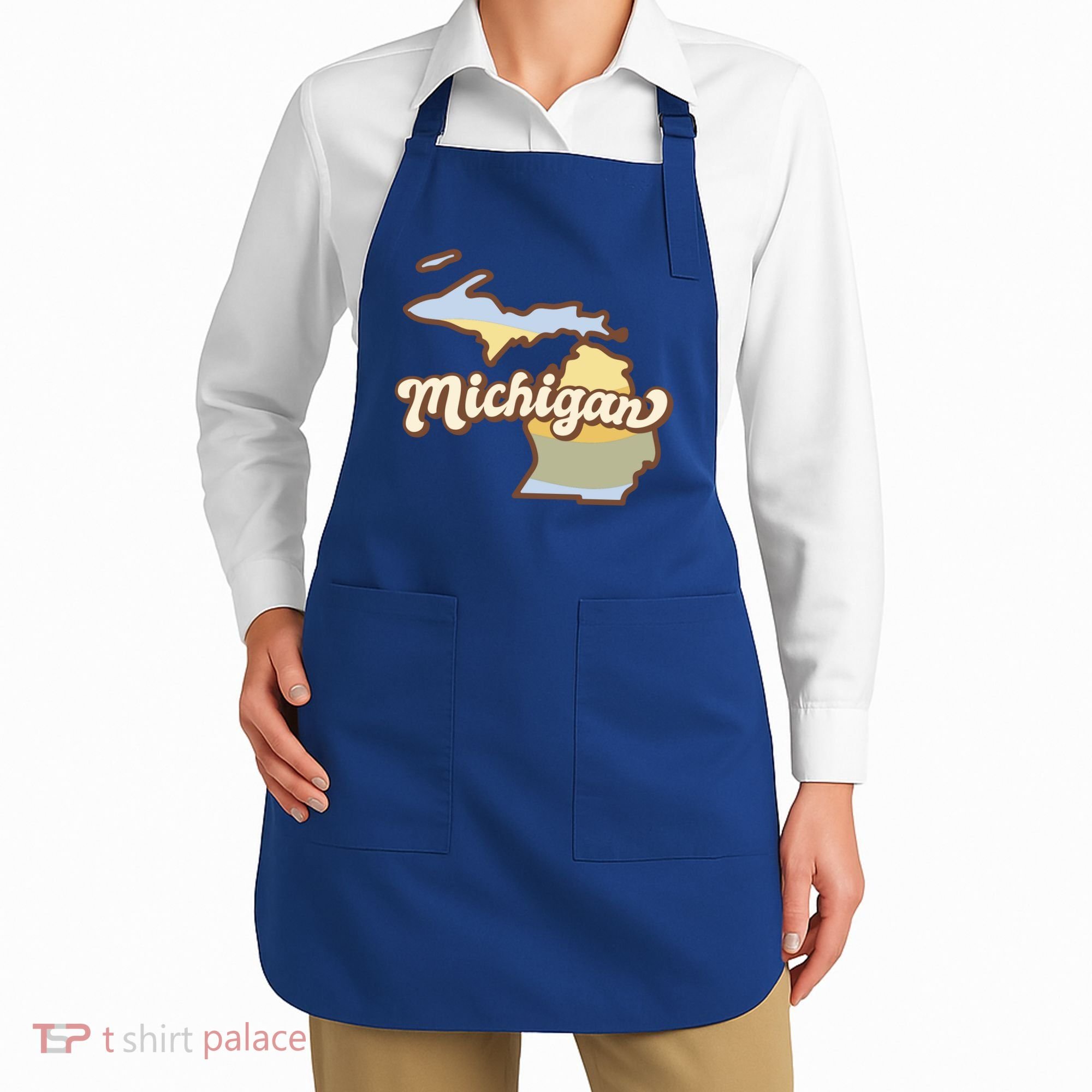 Iowa Retro Sunset Logo Apron
