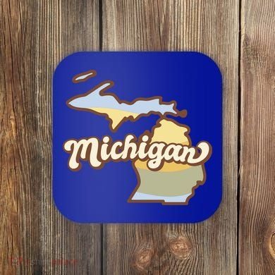 Iowa Retro Sunset Logo Coaster
