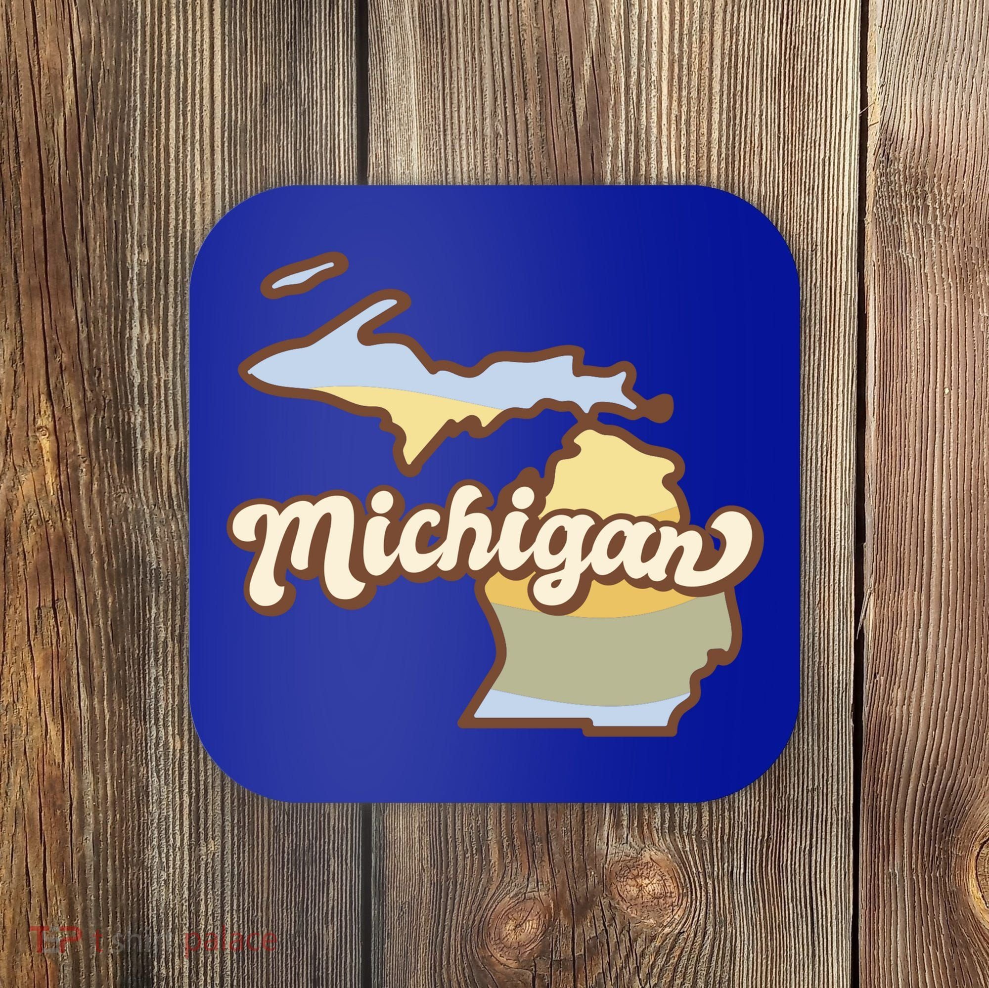Iowa Retro Sunset Logo Coaster