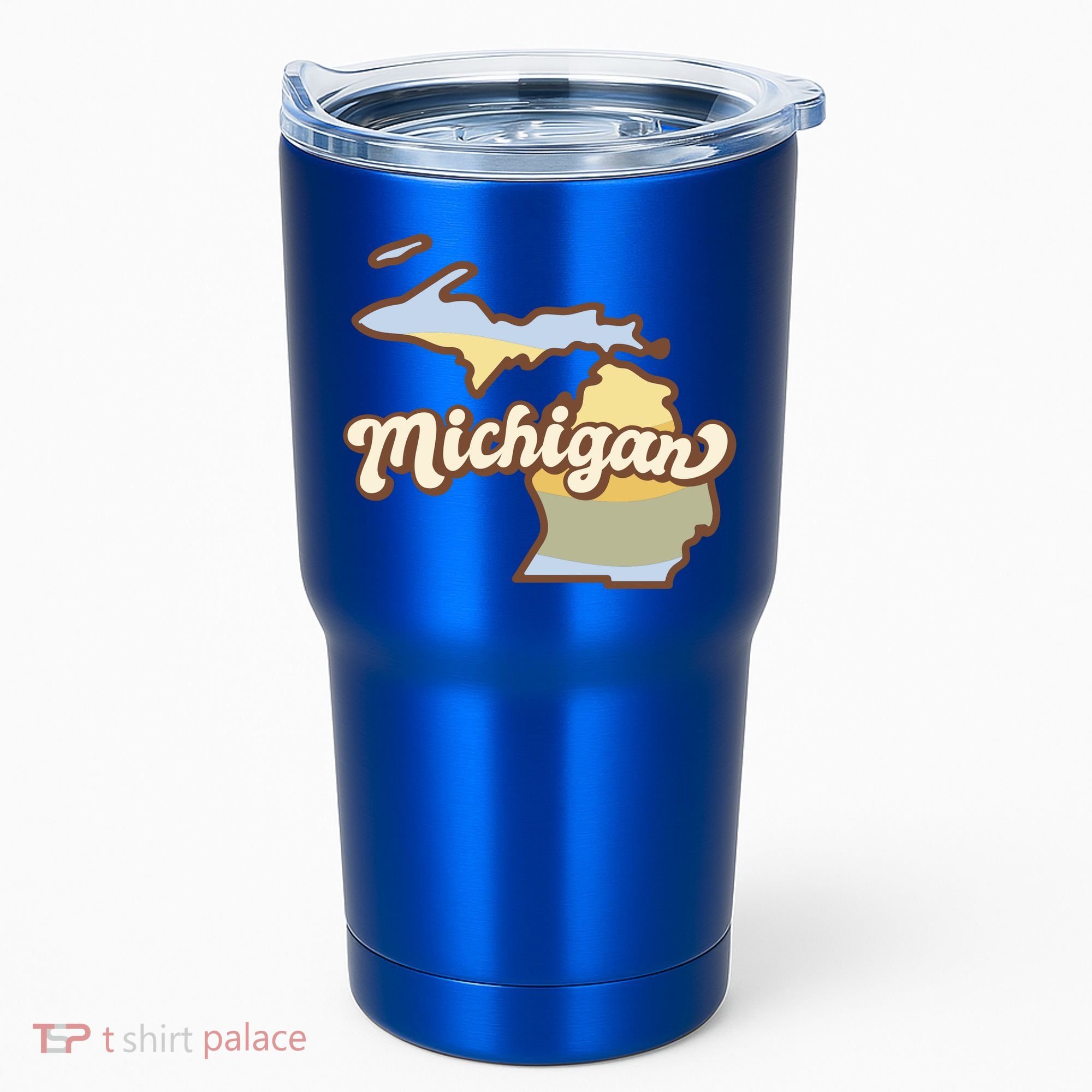 Iowa Retro Sunset Logo Tumbler