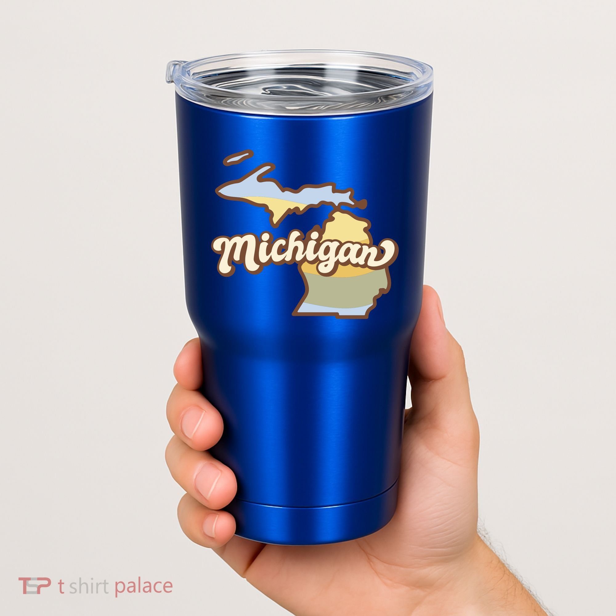 Iowa Retro Sunset Logo Tumbler