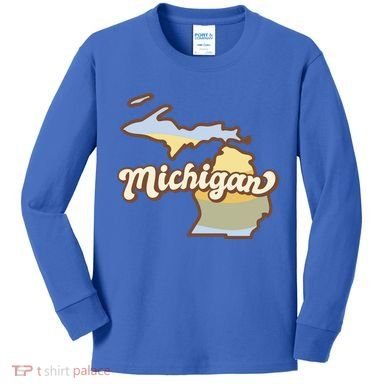 Iowa Retro Sunset Logo Kids Long Sleeve Shirt