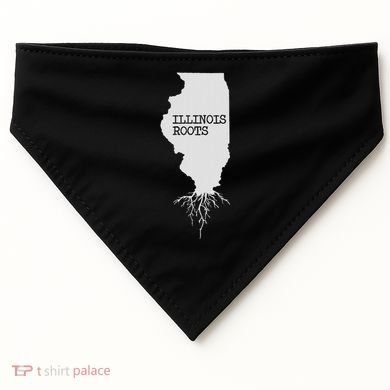 Illinois Roots  State Map Gift Illinois USA-Made Doggie Bandana