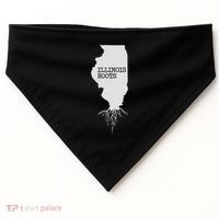 Illinois Roots  State Map Gift Illinois USA-Made Doggie Bandana thumb 0