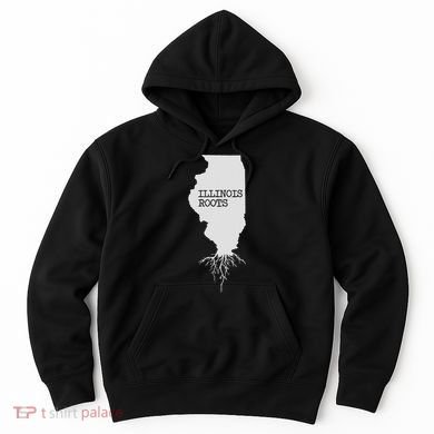 Illinois Roots  State Map Gift Illinois Hoodie
