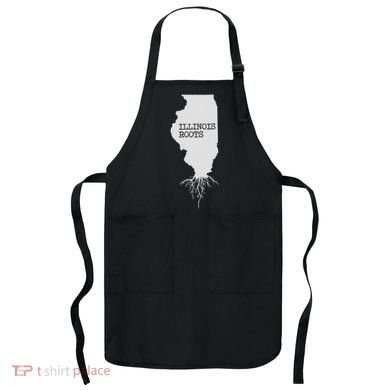 Illinois Roots  State Map Gift Illinois Apron