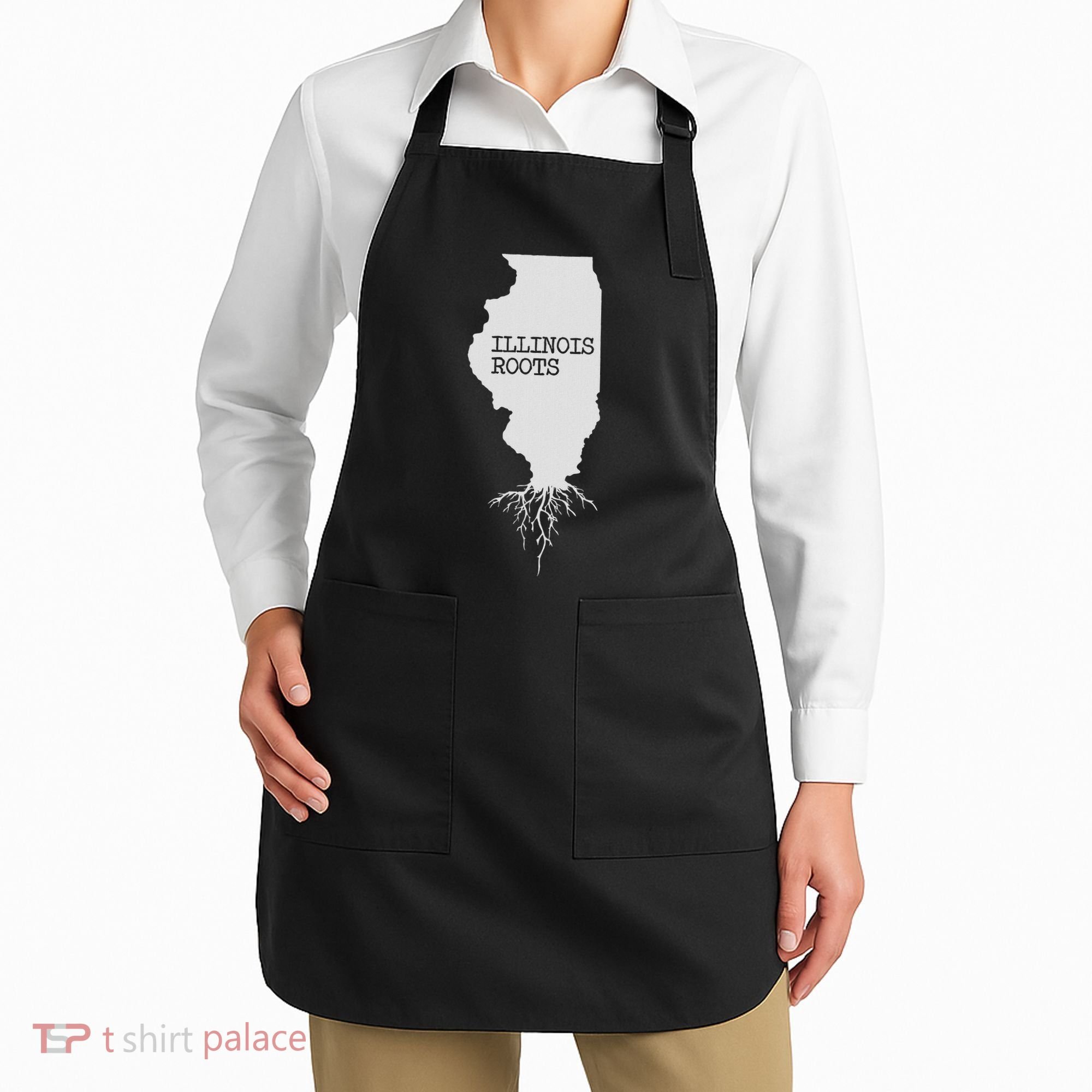 Illinois Roots  State Map Gift Illinois Apron