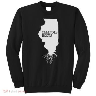 Illinois Roots  State Map Gift Illinois Sweatshirt