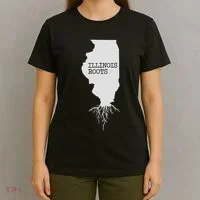 Illinois Roots  State Map Gift Illinois T-Shirt thumb 4