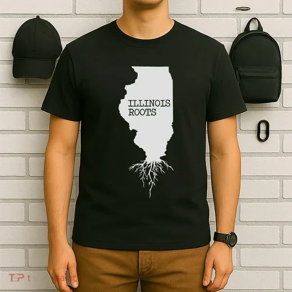 Illinois Roots  State Map Gift Illinois T-Shirt
