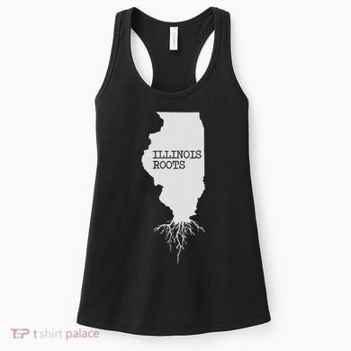 Illinois Roots  State Map Gift Illinois Women's Tank Top