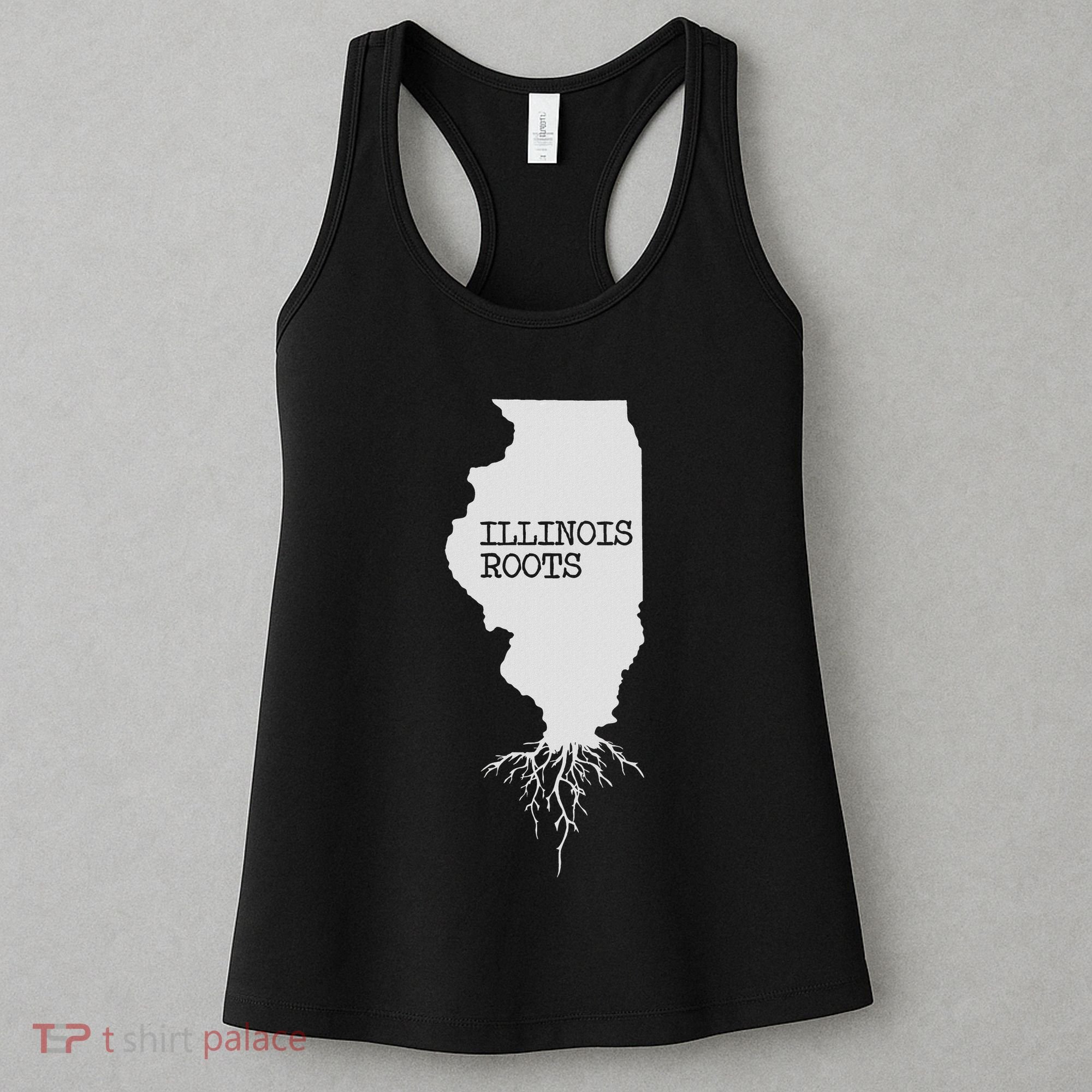 Illinois Roots  State Map Gift Illinois Women's Tank Top