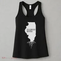 Illinois Roots  State Map Gift Illinois Women's Tank Top thumb 3
