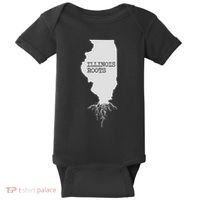 Illinois Roots  State Map Gift Illinois Baby Bodysuit thumb 0