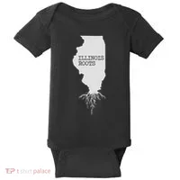 Illinois Roots  State Map Gift Illinois Baby Bodysuit thumb 0