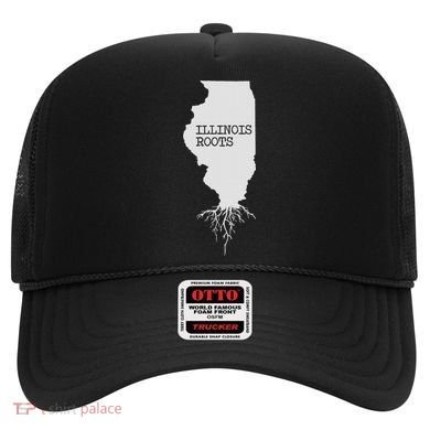 Illinois Roots  State Map Gift Illinois Hat
