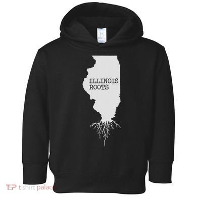 Illinois Roots  State Map Gift Illinois Toddler Hoodie