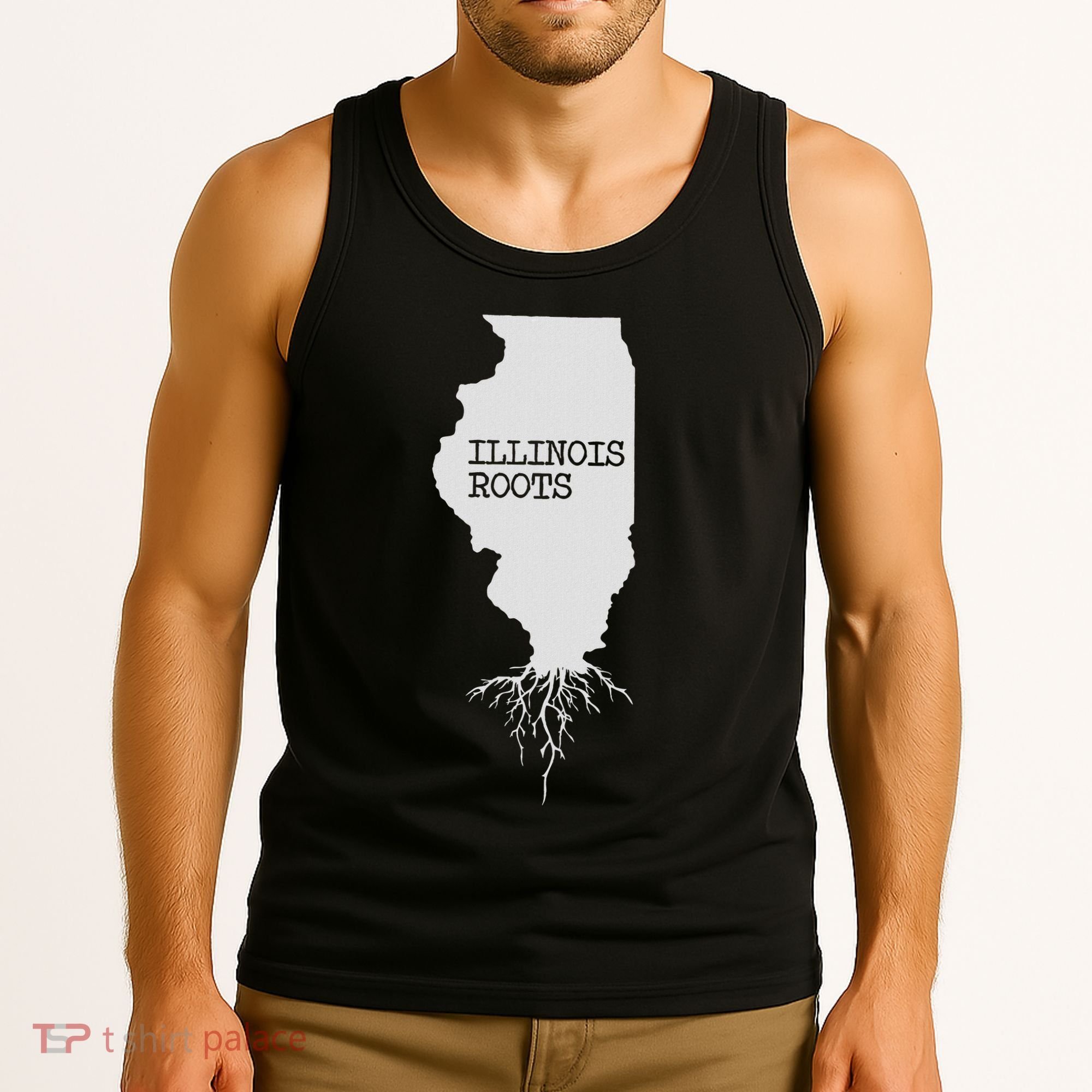 Illinois Roots  State Map Gift Illinois Tank Top